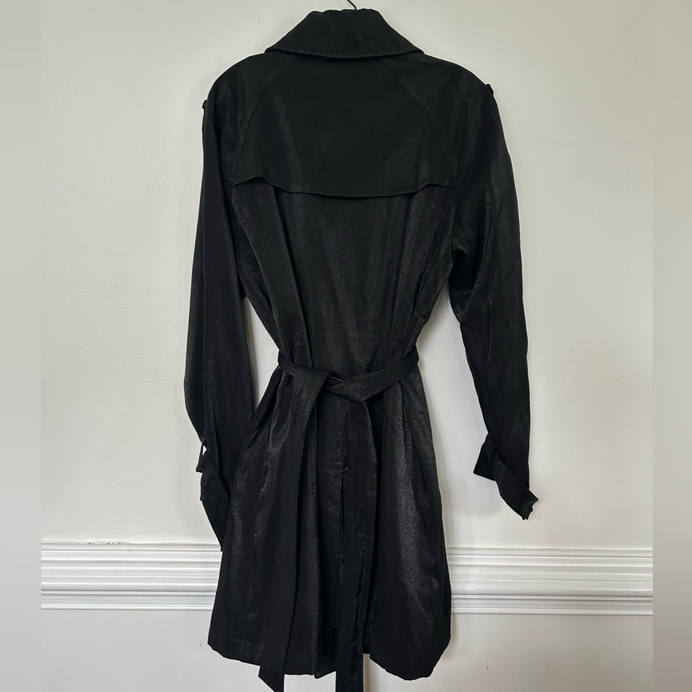 Style & Co. Black Long Sleeve Trench Dress - Picture 3 of 5